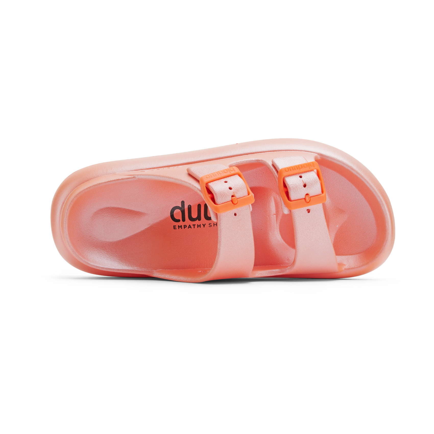 Sandalias naranja metalizado con plataforma de goma DUUO Eva Curvi 09
