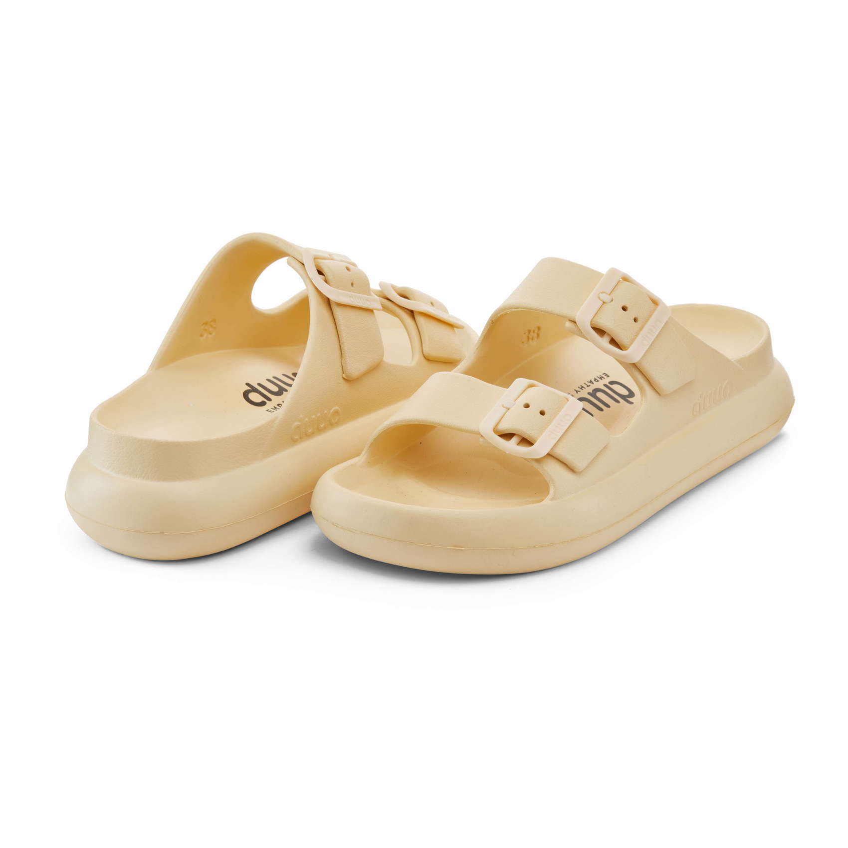 Yellow sandals with EVA rubber platform CURVI 13
