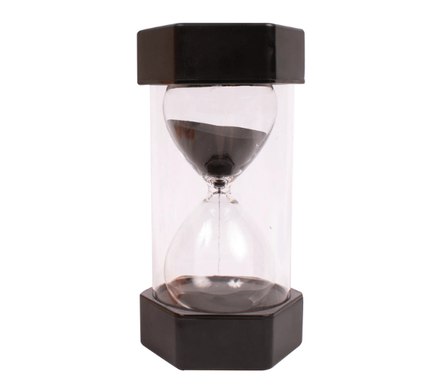 Reloj de arena negro 30 minutos