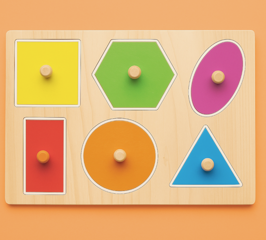 Puzle con botón de formas geométricas Jugar i Jugar