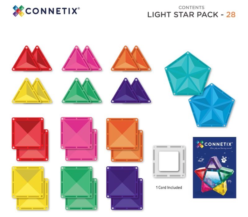 CONNETIX Paquete Cuadrado Pastel 40 Piezas Magneticas Para Construcciones Creativas CONNETIX Paquete Cuadrado Pastel 40 Piezas Magneticas Para Construcciones Creativas