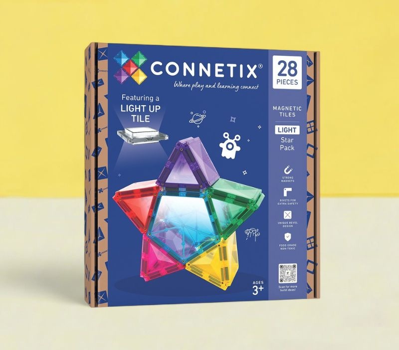 CONNETIX Paquete Cuadrado Pastel De 40 Piezas – Azulejos Magnéticos Biselados En Colores Pastel, Compatibles Con Otras Marcas