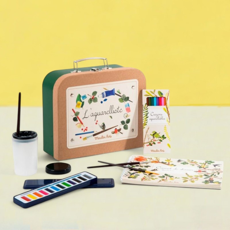 Maletín de regalo completo para dibujo con acuarela – Moulin Roty