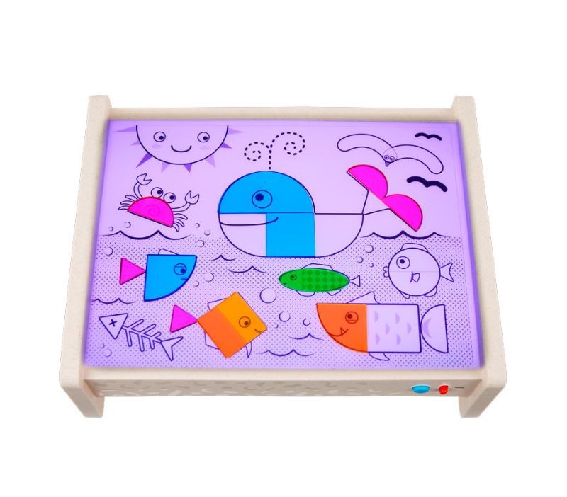 material mesa juegos mesa de luz montessori