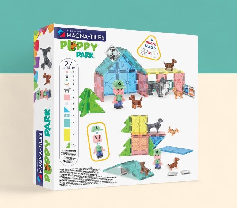 MAGNA-TILES Castle – Juego De Construcción Magnética De 25 Piezas, Con Puente Levadizo, Dragón Y Escalera Espiral, Para Niños 3+