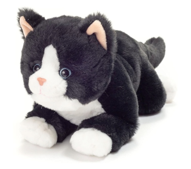Gato de peluche blanco y negro 30 cm de Hermann Teddy