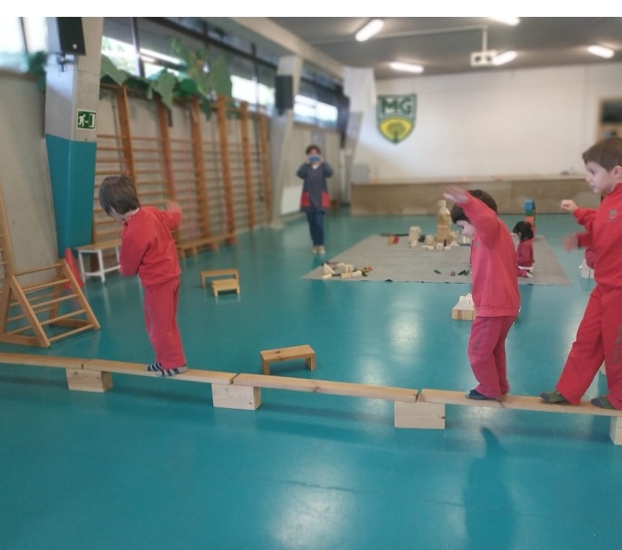 barras de equilibrio con soportes