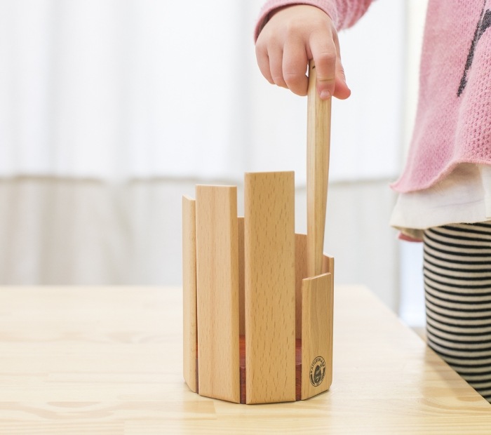 Tambor De Madera Con 4 Bolas De Goki, Juguete Musical De 16 Cm Para Niños