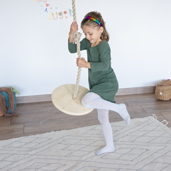 Columpio de Plato y cuerda con nudos