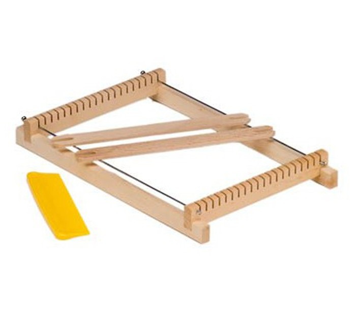 Telar De Madera Manual Grande 39x26 Cm – Kit De Punto Para Niños Y Principiantes Con Peine Y Lanzadera