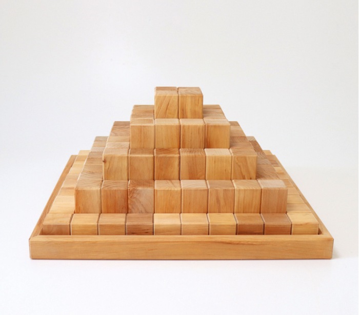 Mini Puzzle De Madera Bartl – Pirámide Aserrada De 4 Piezas, Tamaño De Caja 65x50x13 Mm, Fabricado En Alemania Con Madera Sostenible, Reto Mental