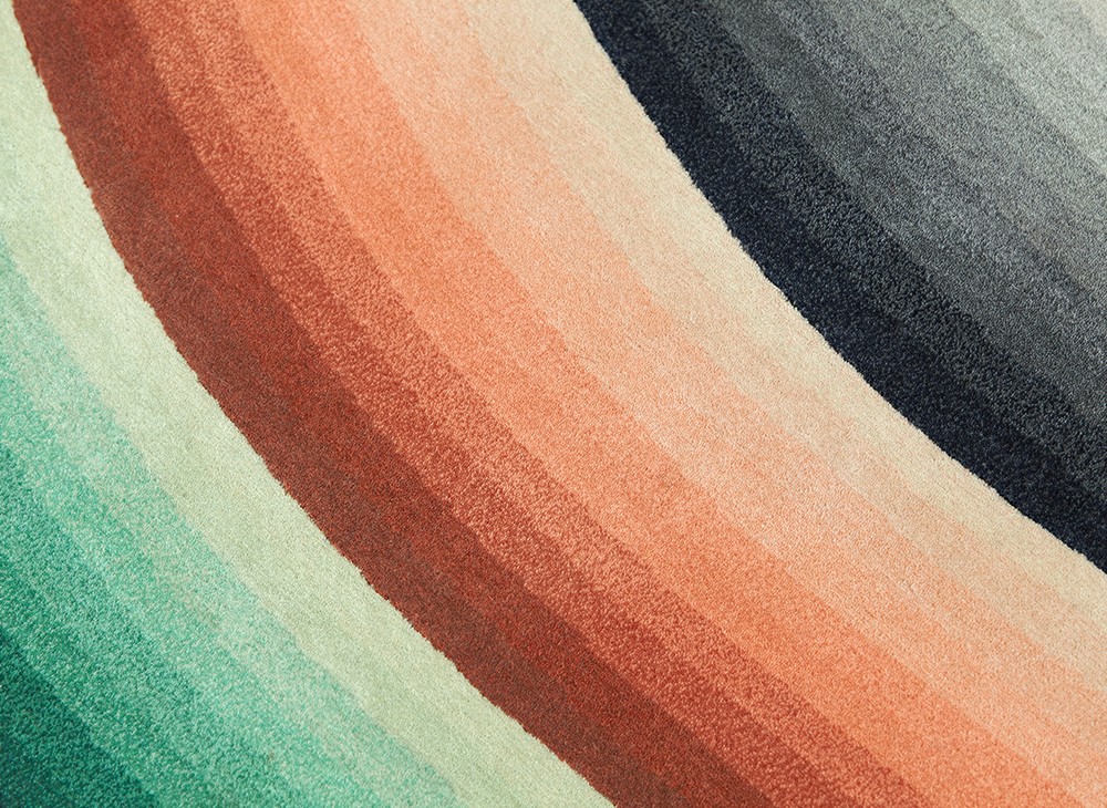 GAN | Hand-Knotted Rug: Round Mirage Orange
