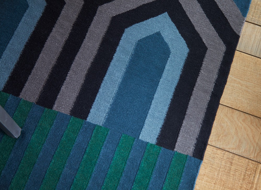 Ndebele Patterns Rug GAN | Ndebele Collection: Red Rug