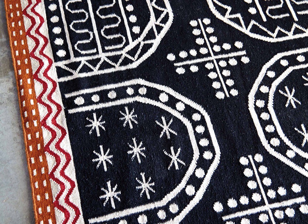t*a様 372　GAN KILIM RODAS BLUE RUG　170×24 GAN | Kilim Blue Parquet Tetragon Rug