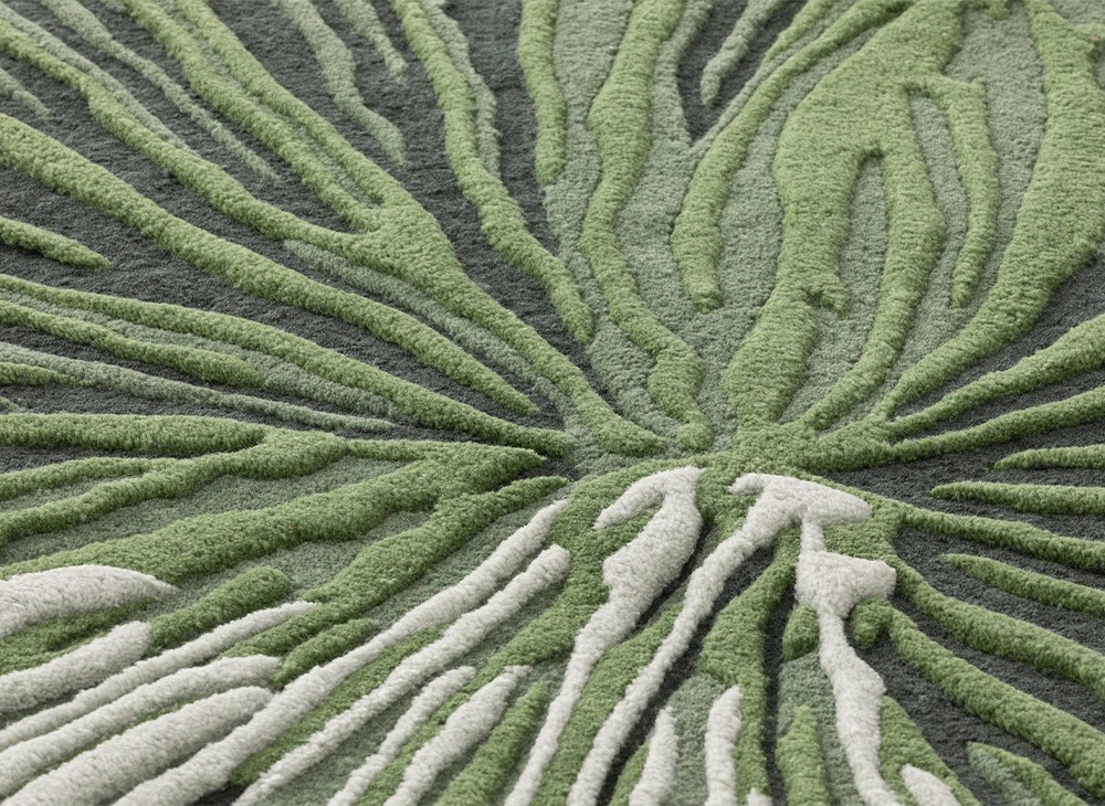 Square Rug Green GAN | Botanica Green square rug