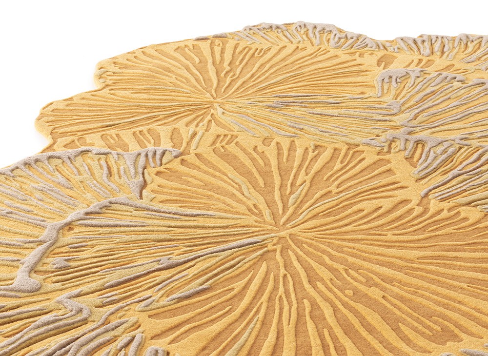 Yellow Rug Rattan GAN | Botanica Yellow big rug