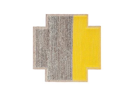ラグ◆MANGAS マンガス◆Space Plait Square(2404A) GAN | Mangas Space Collection: Rhombus Ivory Rug