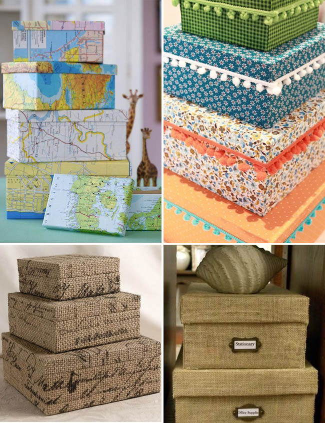 cajas de cartón decoradas