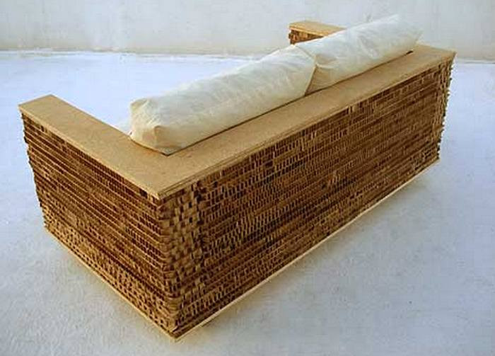 muebles con cajas de carton