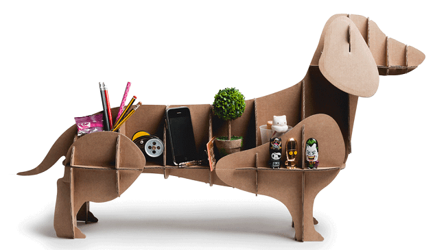 muebles con cajas de carton