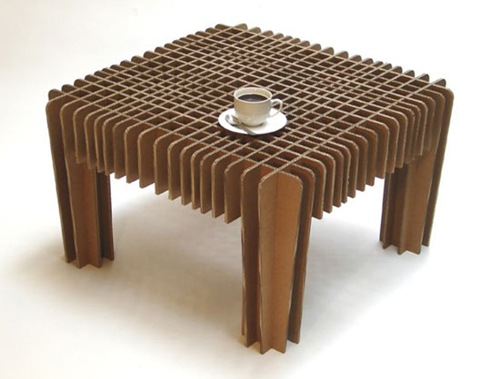 muebles con cajas de carton