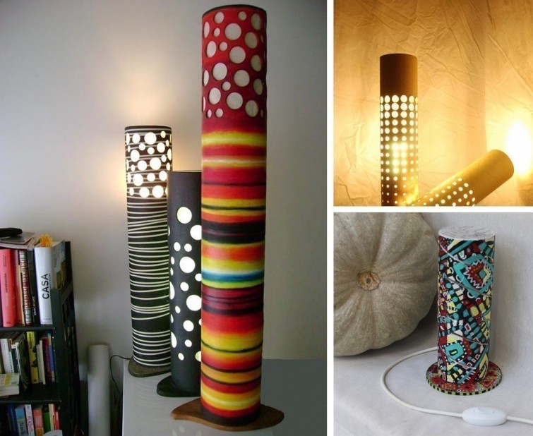muebles con tubos de carton