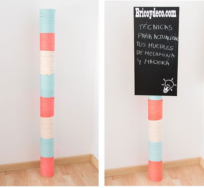 muebles con tubos de carton