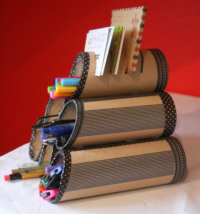 muebles con tubos de carton