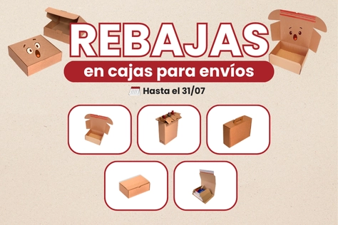 ¡Llegan las Rebajas de Verano en CAJAS PARA ENVÍO!