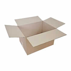 Caja de carton canal simple 350x255x230mm. de altura variable.