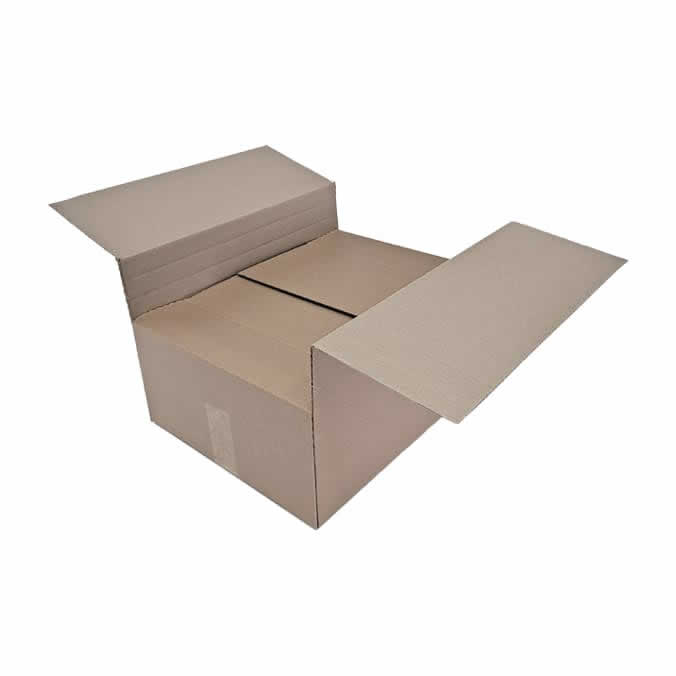 Cajas de cartón 460 x 345 x 275 mm. Altura variable.