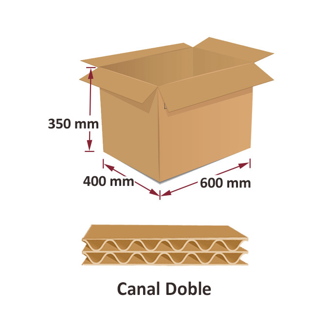 Cajas de cartón 600 x 400 x 350 mm 