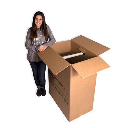 Caja de cartón 750 x 450 x 1000 mm. Tipo armario para ropa