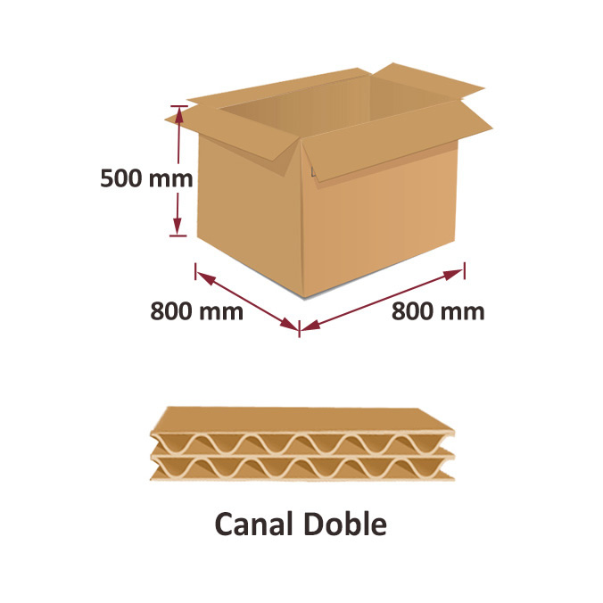 Cajas de cartón 800 x 800 x 500 mm 