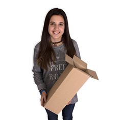 Caja de carton canal simple 140x140x415mm
