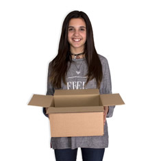 Caja de carton canal simple 260x220x147mm