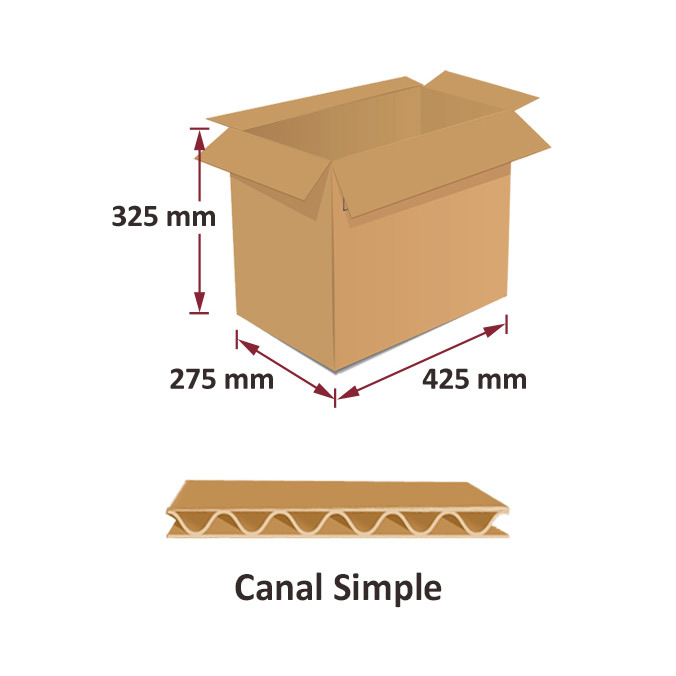 Cajas de cartón 425 x 275 x 325 mm
