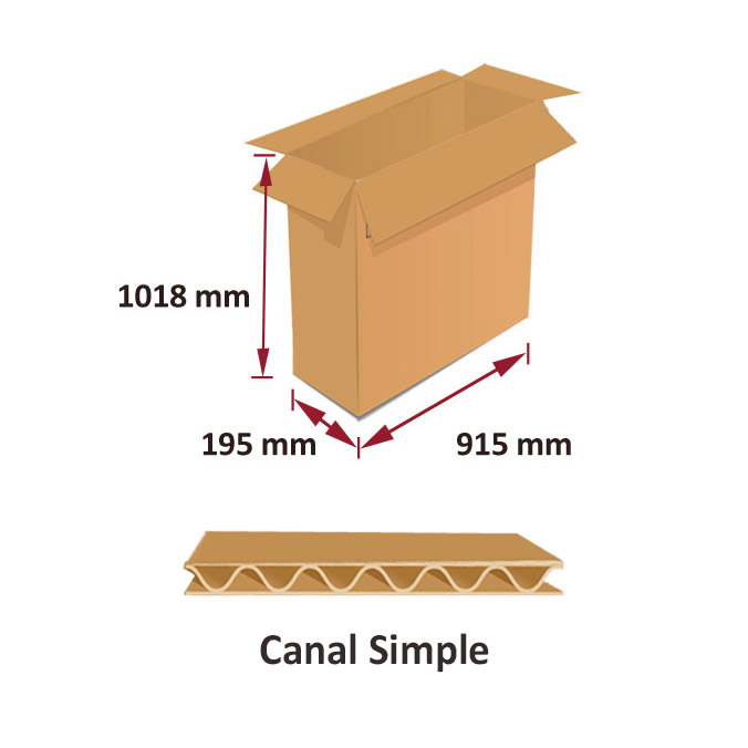 Cajas de cartón 915 x 195 x 1018 mm