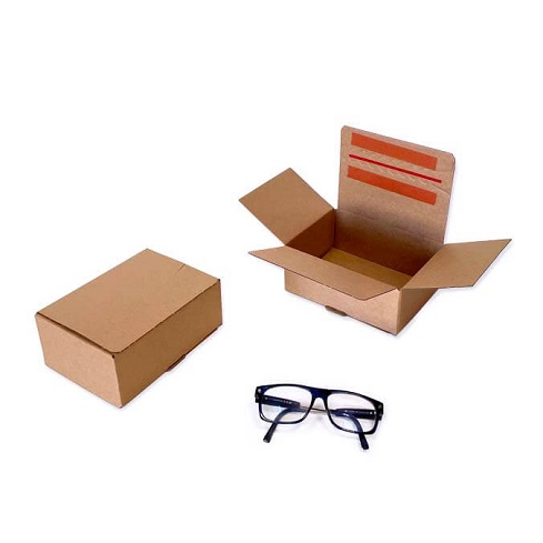 Caja Ecommerce doble envío 170 x 130 x 070 mm. Dos cierres adhesivos + apertura por tira de rasgado