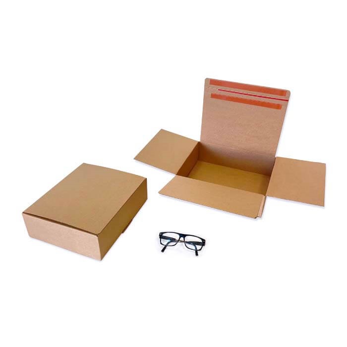 Caja Ecommerce doble envío 290 x 250 x 090 mm. Dos cierres adhesivos + apertura por tira de rasgado