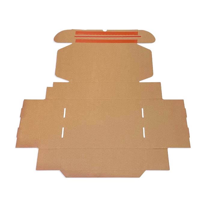 Caja Ecommerce doble envío 350 x 250 x 150 mm. Doble cierre adhesivo + apertura por tira de rasgado
