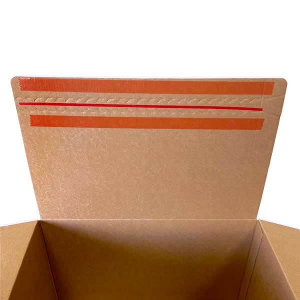 Caja Ecommerce doble envío 400 x 260 x 250 mm. Dos cierres adhesivos + apertura por tira de rasgado