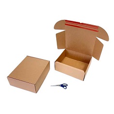 Caja Ecommerce doble envío 400 x 350 x 150 mm. Doble cierre adhesivo + apertura por tira de rasgado