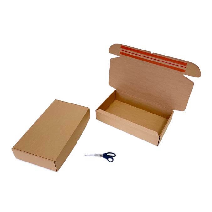 Caja Ecommerce doble envío 500 x 300 x 100 mm. Doble cierre adhesivo + apertura por tira de rasgado