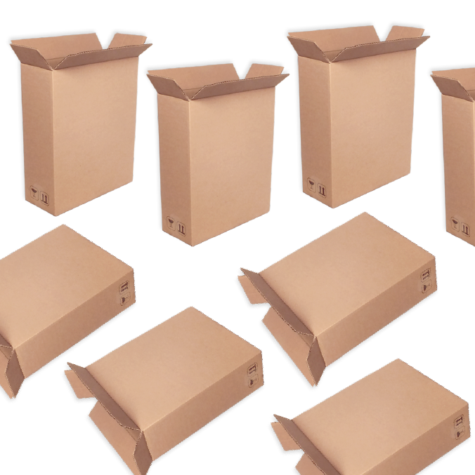 Pack 60 Cajas de Cartón Simple 340x140x415mm