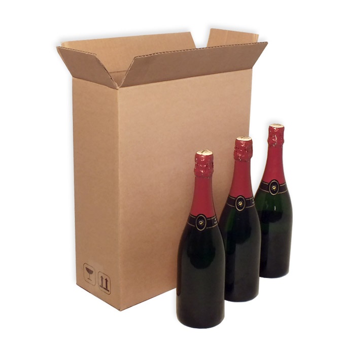 Pack 60 cajas de cartón de 340 x 140 x 415 mm