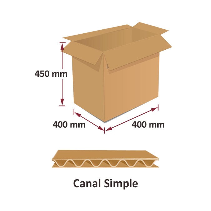 Pack 60 cajas de cartón de 400 x 400 x 450 mm