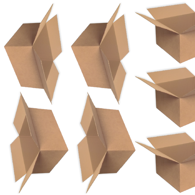 Pack 60 Cajas de Cartón Simple 600x500x300mm 