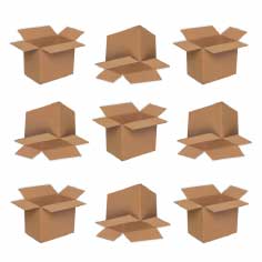 Pack 75 Cajas de Cartón Simple 300x200x260mm