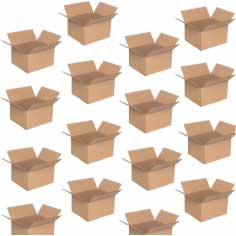 Pack 95 Cajas de cartón canal simple